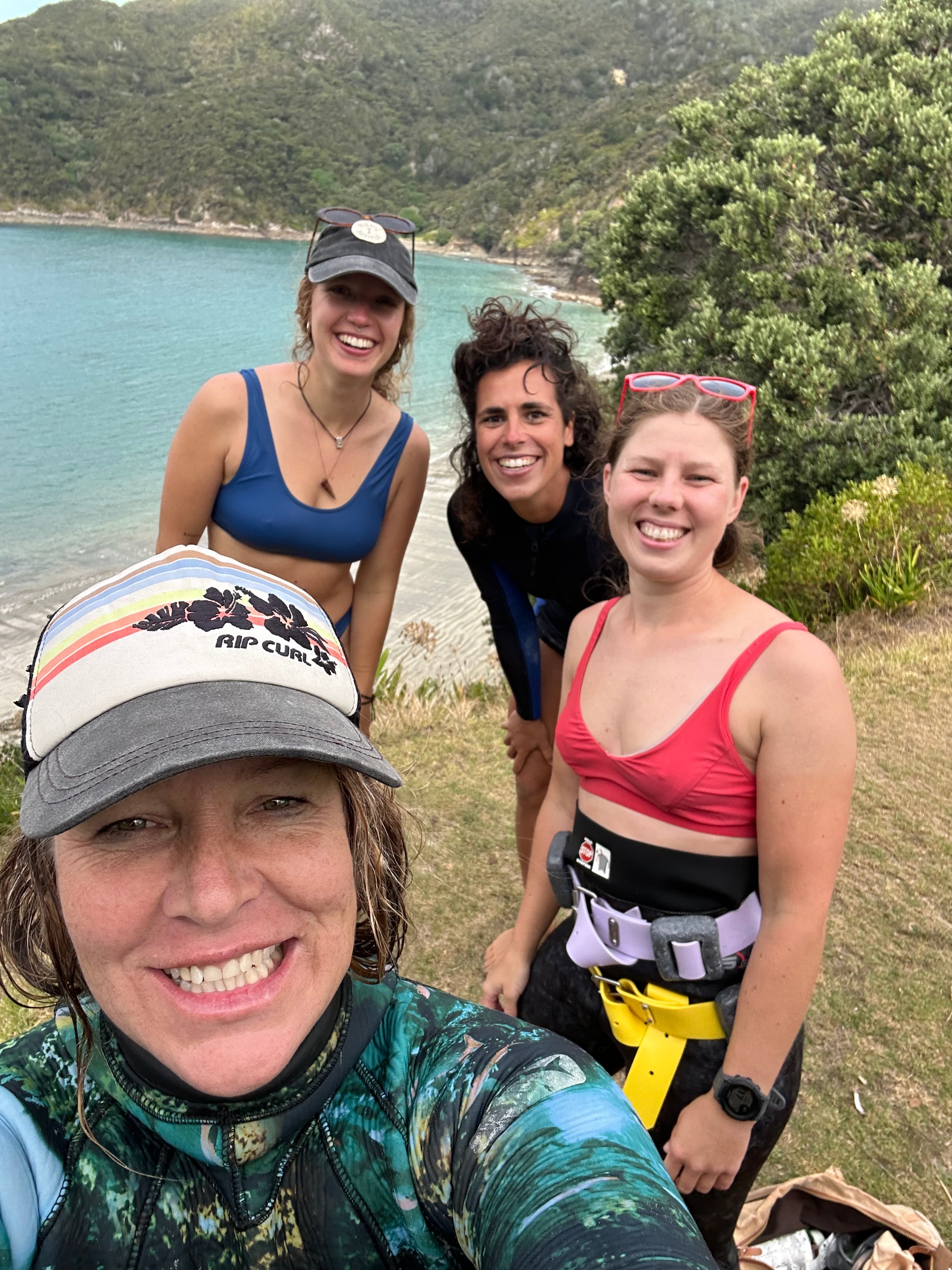Freedive Aotearoa students in the Bay of Islands