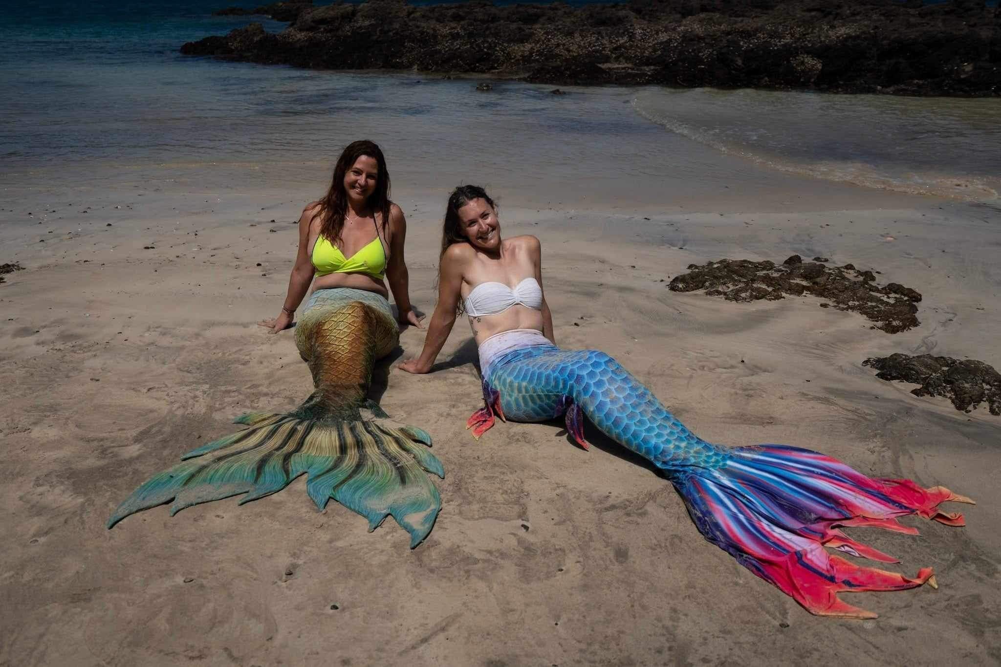 Two mermaids on the beach — Bay of Islands